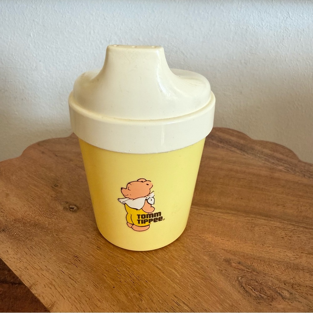 Vintage Tommee Tippee Yellow Sippy Cup